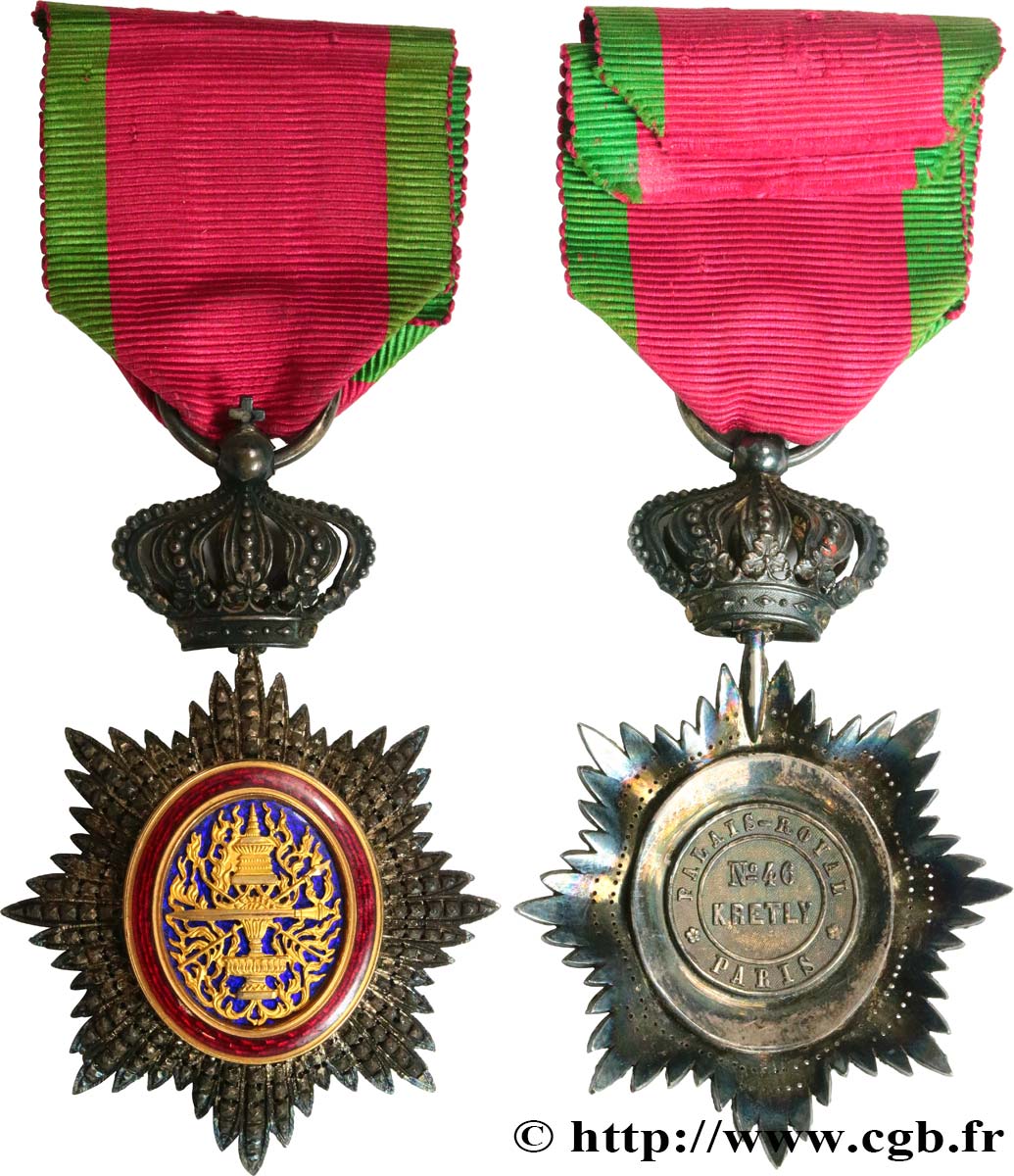 CAMBODGE Médaille, Chevalier de l’ordre royal du Cambodge TTB+