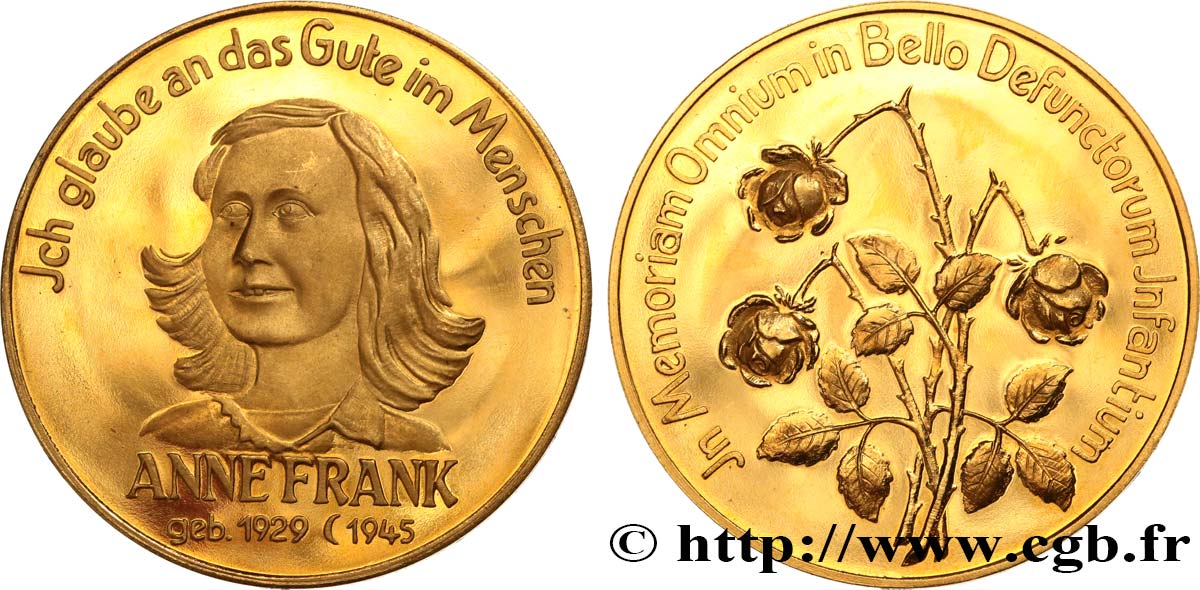 DEUTSCHLAND Médaille, Anne Frank VZ