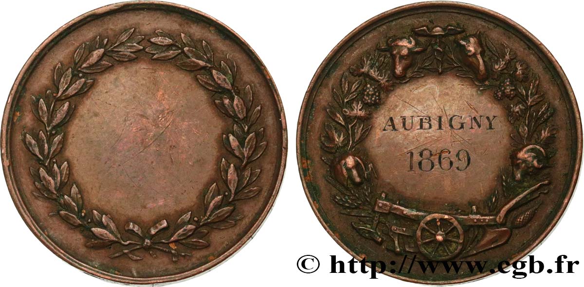 AGRICULTURAL, HORTICULTURAL, FISHING AND HUNTING SOCIETIES Médaille de récompense XF