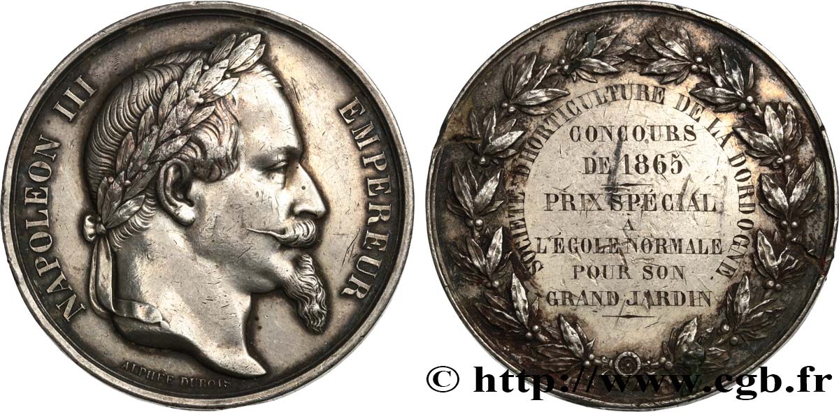SECOND EMPIRE Médaille de récompense, Société d’horticulture de la Dordogne fVZ