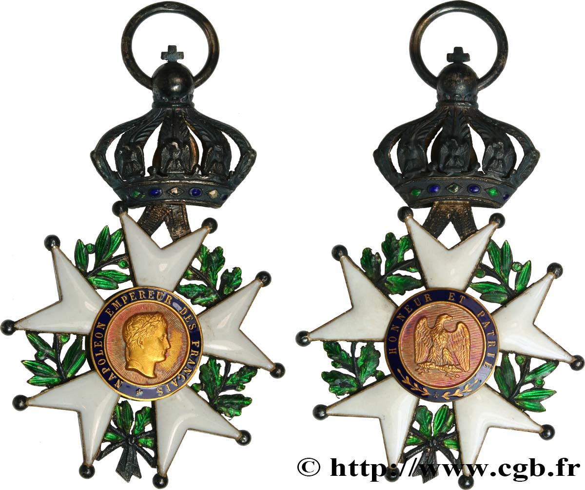ZWEITES KAISERREICH Médaille, Légion d’honneur, Croix de chevalier, modèle second empire fVZ