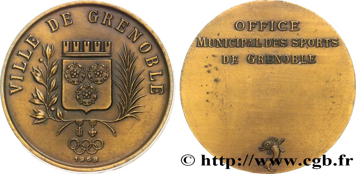 FUNFTE FRANZOSISCHE REPUBLIK Médaille, Office municipal des sports de Grenoble SS