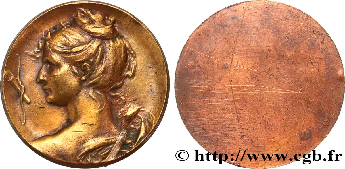 FRANKREICH Médaille, Buste féminin fSS