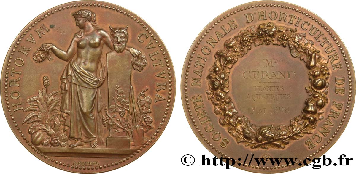 III REPUBLIC Médaille, Société nationale d’horticulture AU