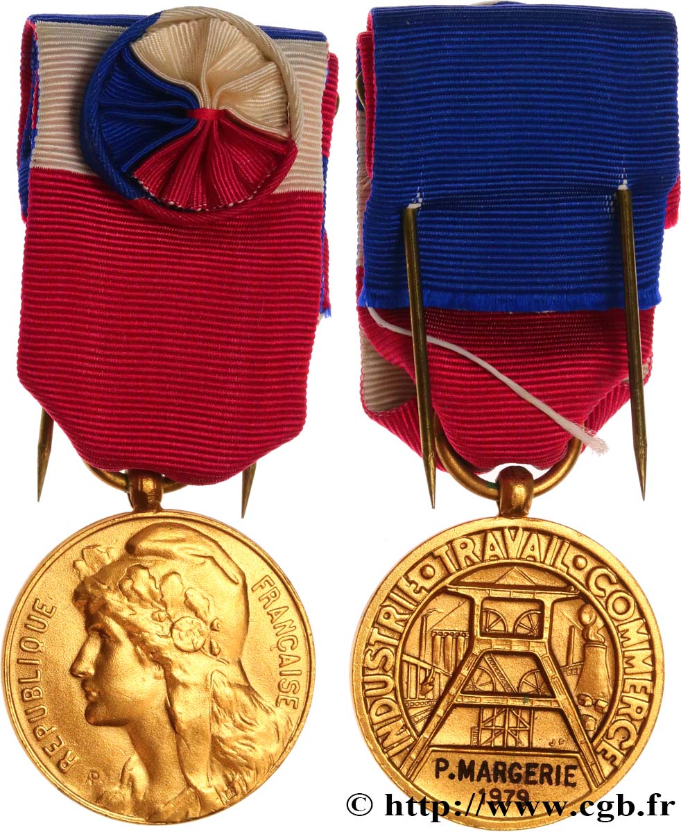 CINQUIÈME RÉPUBLIQUE Médaille d’honneur du travail, 30 ans TTB+