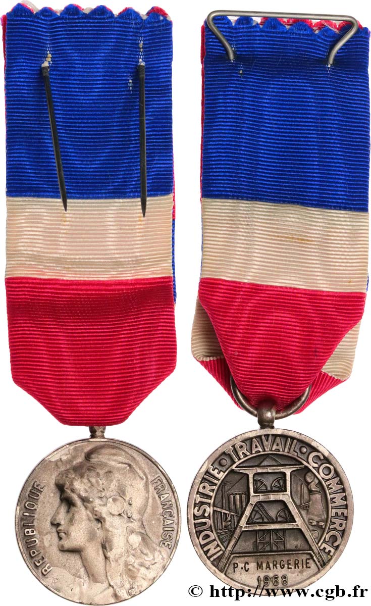 CINQUIÈME RÉPUBLIQUE Médaille d’honneur du travail TTB+