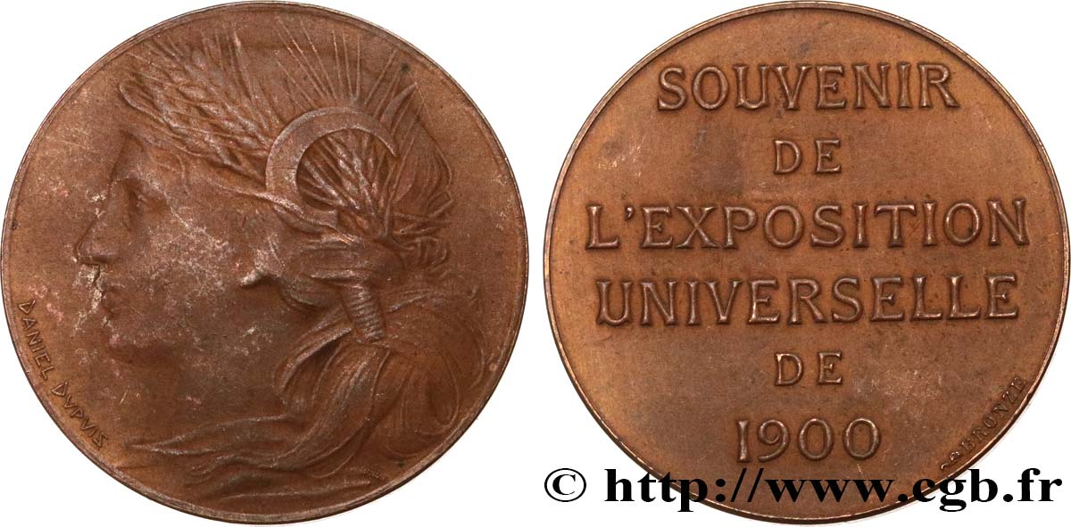 III REPUBLIC Médaille de Souvenir de l’Exposition universelle XF/AU