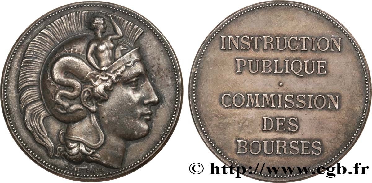UNIVERSITÉ DE PARIS Médaille, Instruction publique, Commission des bourses XF