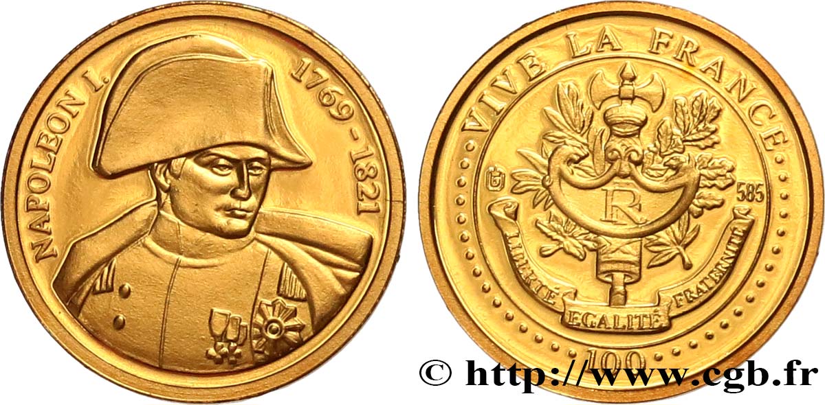 V REPUBLIC Médaille, Napoléon Ier AU