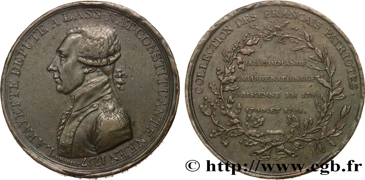 CONSTITUTION - ASSEMBLÉE NATIONALE Médaille, Député La Fayette, Collection des français patriotes TTB