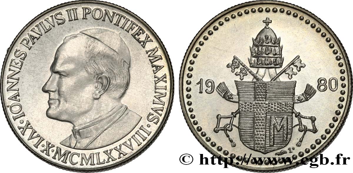 JOHN-PAUL II (Karol Wojtyla) Médaille, visite en France de Jean-Paul II AU