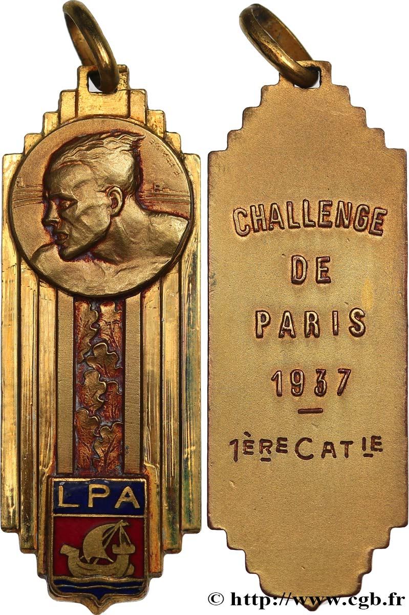 DRITTE FRANZOSISCHE REPUBLIK Médaille de récompense, Challenge de Paris SS