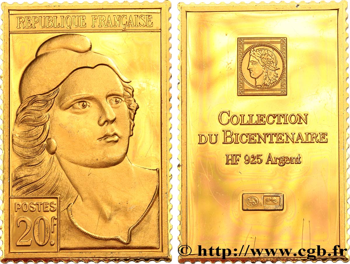 QUINTA REPUBLICA FRANCESA Plaque, Collection du bicentenaire EBC