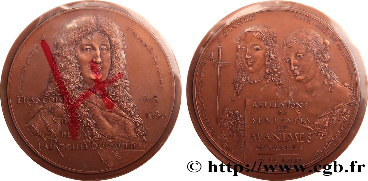 PERSONNAGES CELEBRES Médaille, François de La Rochefoucauld MS