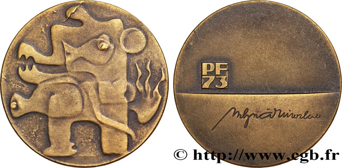 ART, PEINTURE ET SCULPTURE Médaille, PF 73 TTB