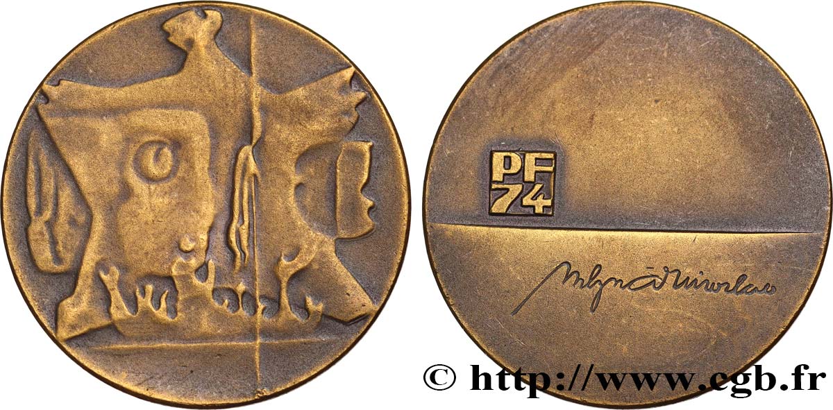 ART, PEINTURE ET SCULPTURE Médaille, PF 74 TTB