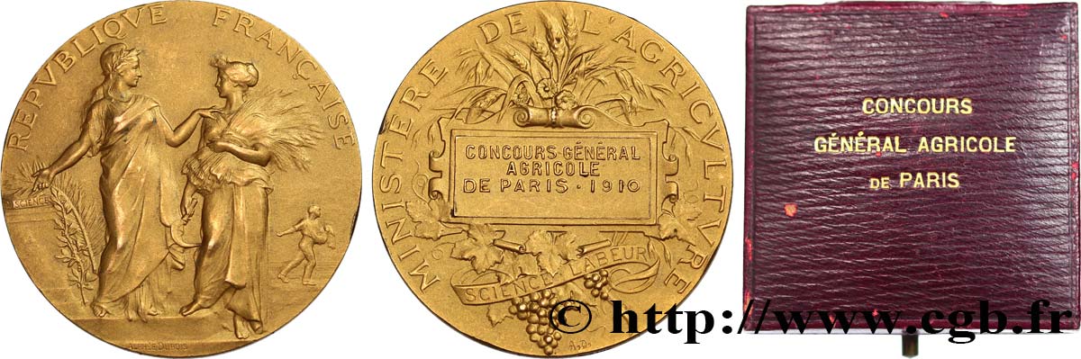 TROISIÈME RÉPUBLIQUE Médaille, Concours général agricole de Paris SUP