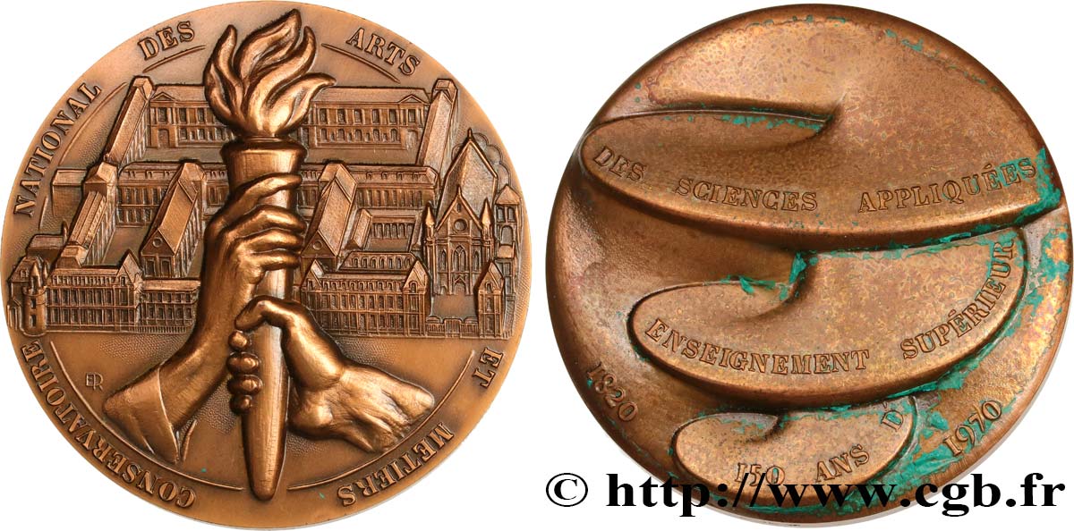 QUINTA REPUBBLICA FRANCESE Médaille, Conservatoire national des arts et métiers q.SPL