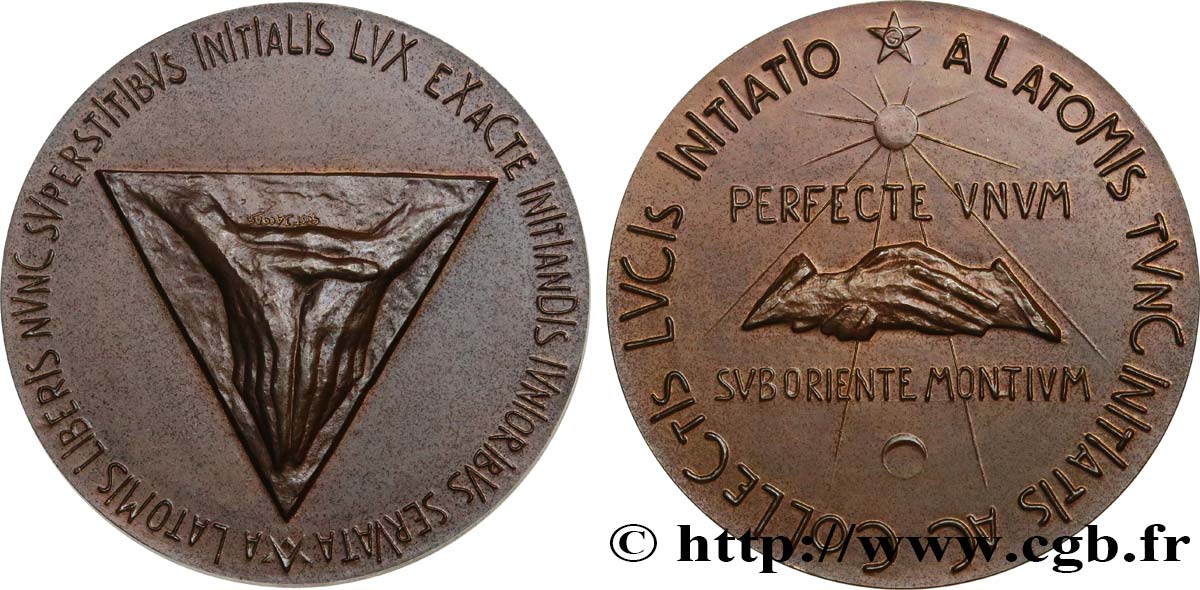 FRANC-MAÇONNERIE - PARIS Médaille, 250e anniversaire de la loge La Parfaite Union VZ
