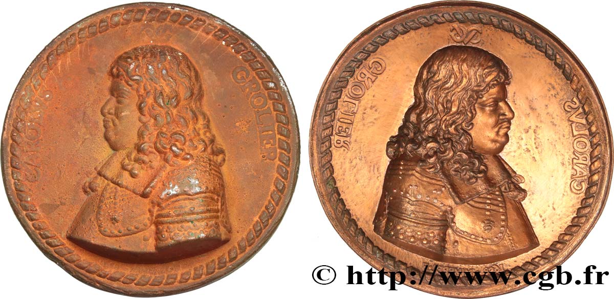 LOUIS XIV  THE SUN KING  Médaille, tirage incus, Charles Grolier MBC