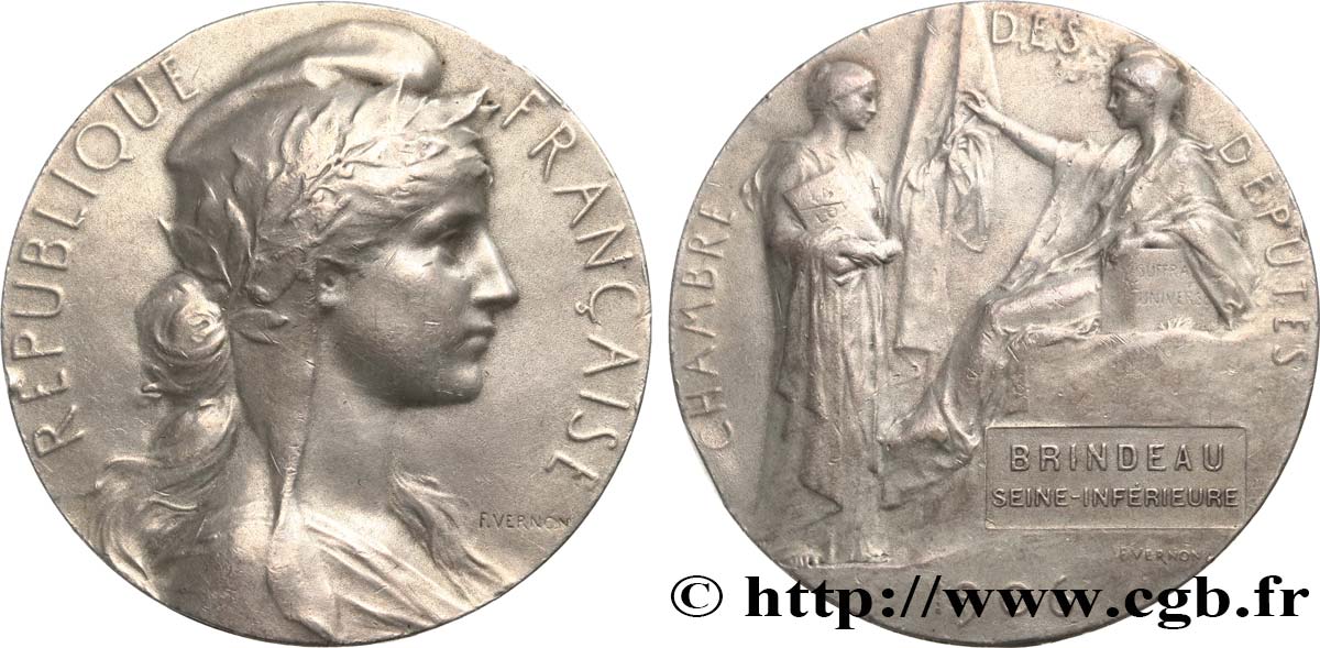 DRITTE FRANZOSISCHE REPUBLIK Médaille parlementaire, Louis Brindeau SS