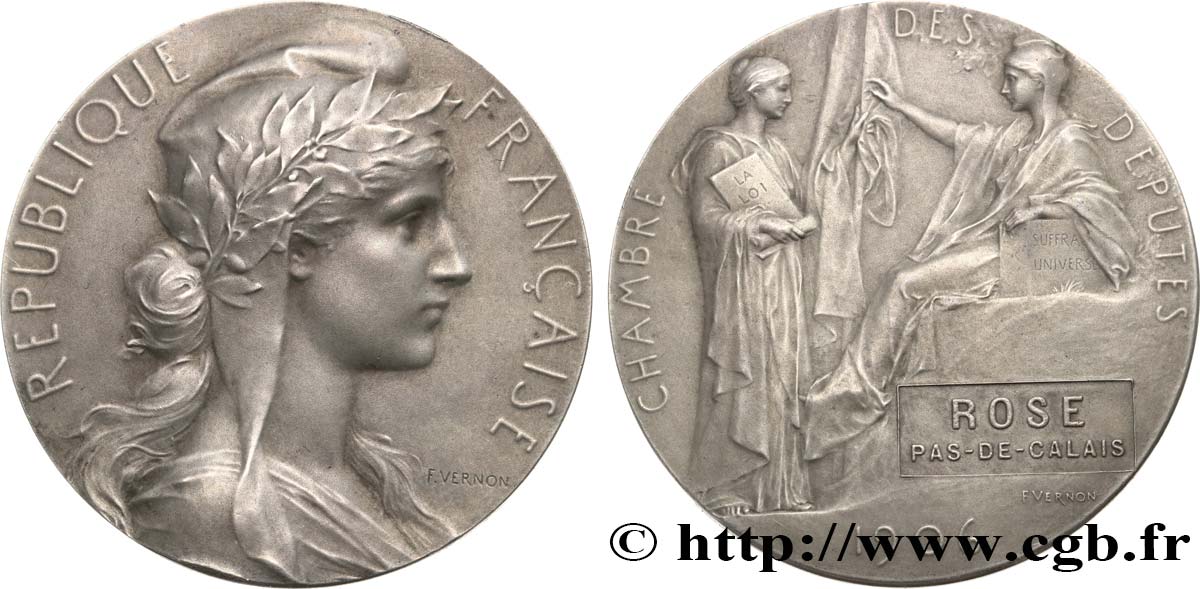 TERZA REPUBBLICA FRANCESE Médaille parlementaire, Théodore Rose SPL