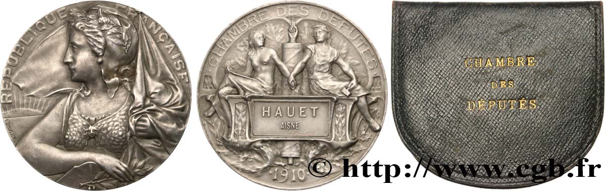 TROISIÈME RÉPUBLIQUE Médaille parlementaire, Albert Hauet TTB+