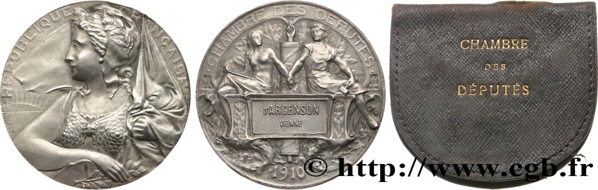 TERCERA REPUBLICA FRANCESA Médaille parlementaire, Pierre d’Argenson EBC