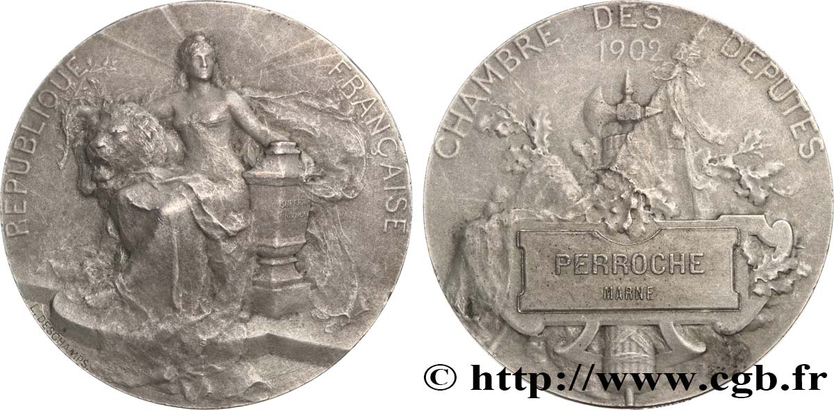 TERZA REPUBBLICA FRANCESE Médaille parlementaire, VIIIe législature, Paul Perroche q.SPL