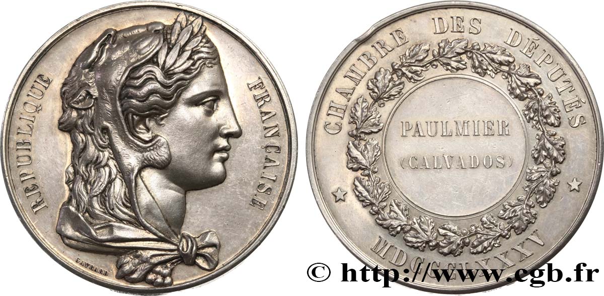 FRENCH THIRD REPUBLIC Médaille parlementaire, IVe législature, Charles-Ernest Paulmier AU