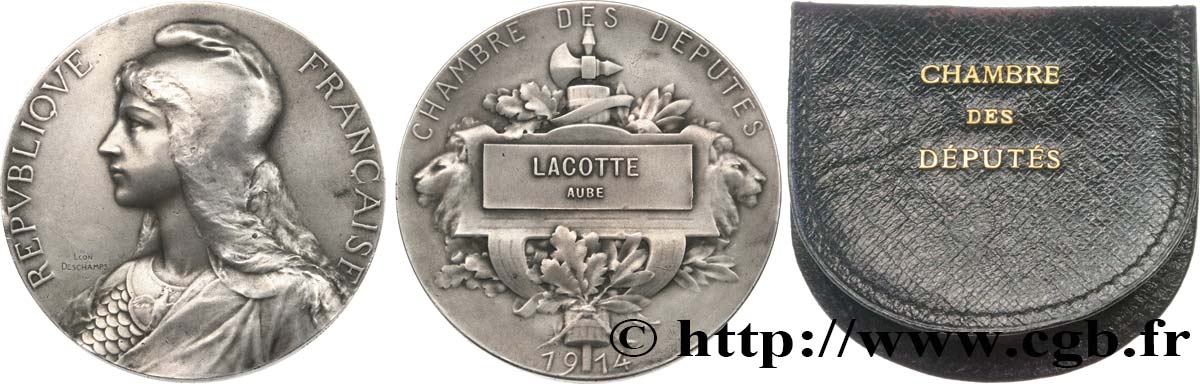 TROISIÈME RÉPUBLIQUE Médaille parlementaire, XIe législature, Charles Lacotte TTB+
