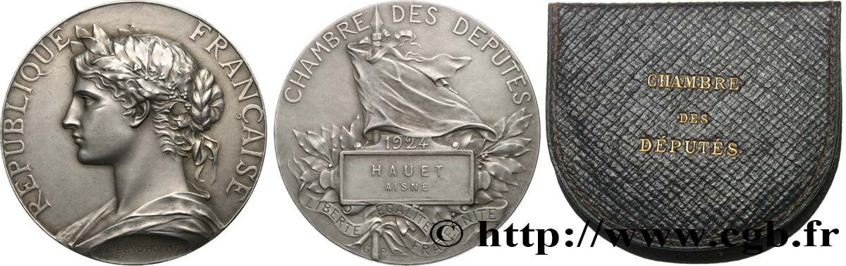 III REPUBLIC Médaille parlementaire, XIIIe législature, Albert Hauet AU