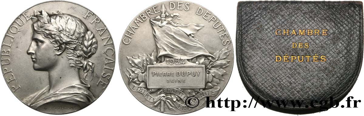 III REPUBLIC Médaille parlementaire, XIIIe législature, Pierre Dupuy AU