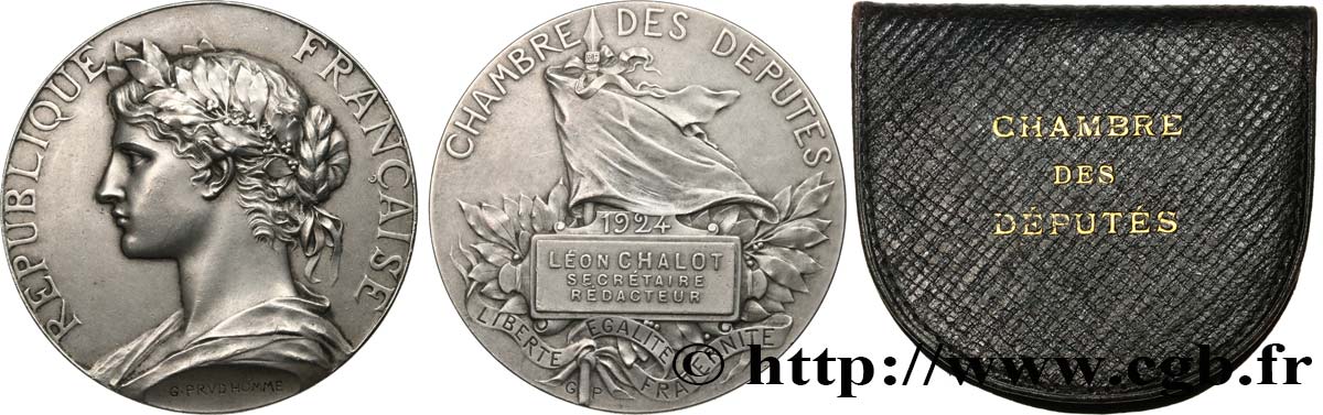 TERZA REPUBBLICA FRANCESE Médaille parlementaire, XIIIe législature, Secrétaire rédacteur q.SPL