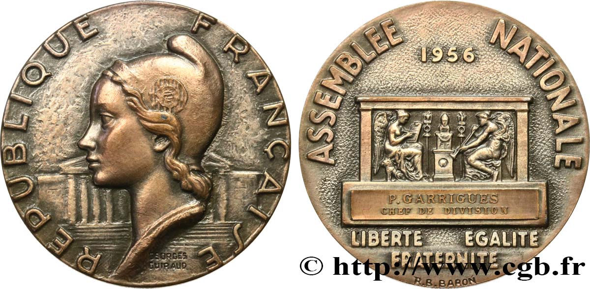 VIERTE FRANZOSISCHE REPUBLIK Médaille parlementaire, IIIe législature, Chef de division fVZ