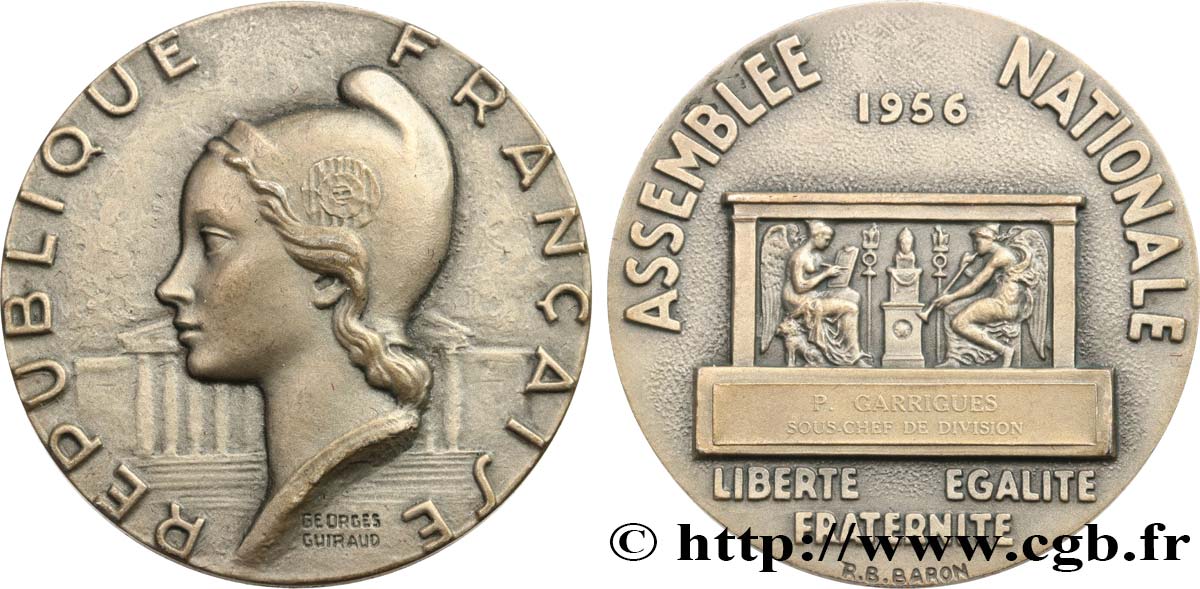 CUARTA REPUBLICA FRANCESA Médaille parlementaire, IIIe législature, Sous-chef de division EBC