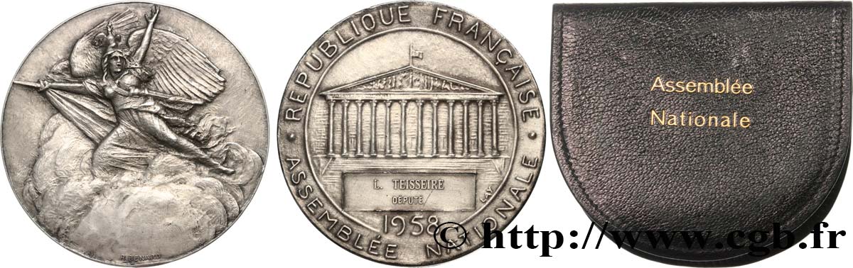 CINQUIÈME RÉPUBLIQUE Médaille parlementaire, Ire législature, Léon Teisseire SUP