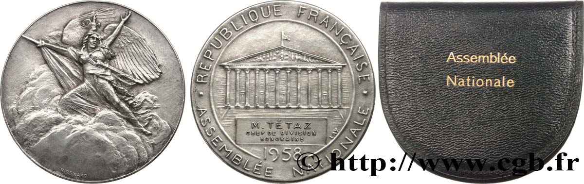 QUINTA REPUBLICA FRANCESA Médaille parlementaire, Ire législature, Chef de division honoraire EBC