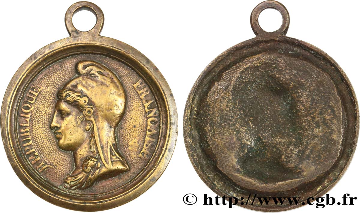 DEUXIÈME RÉPUBLIQUE Médaille uniface, République Française SS