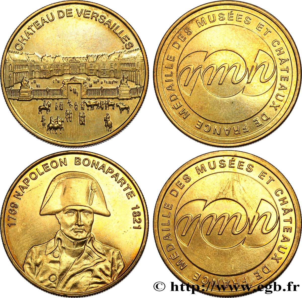 MONUMENTS ET HISTOIRE Médaille touristique, Collection RMN, Lot de 2 ex. TTB