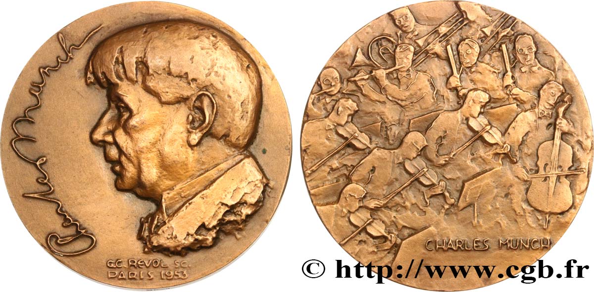VARIOUS CHARACTERS Médaille, Charles Munch AU