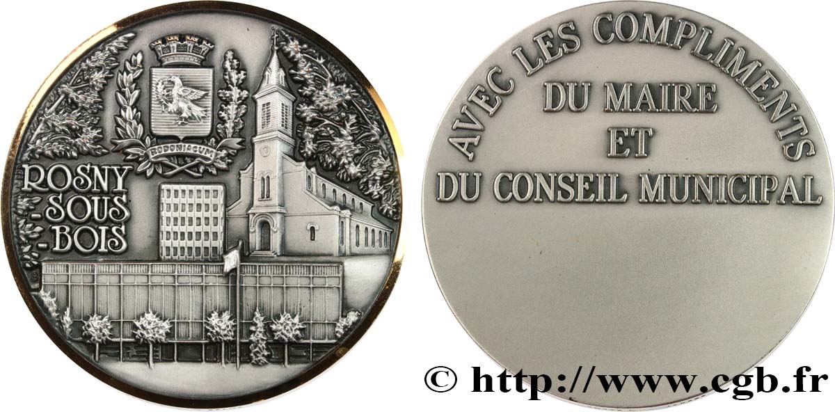 QUINTA REPUBBLICA FRANCESE Médaille, Compliments du Maire et du Conseil Municipal SPL