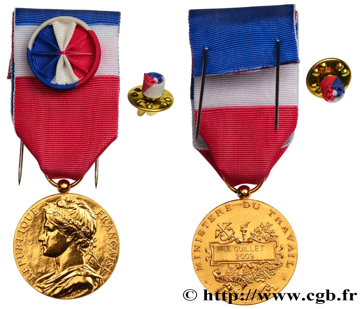 CINQUIÈME RÉPUBLIQUE Médaille d’honneur du travail, 30 ans SUP