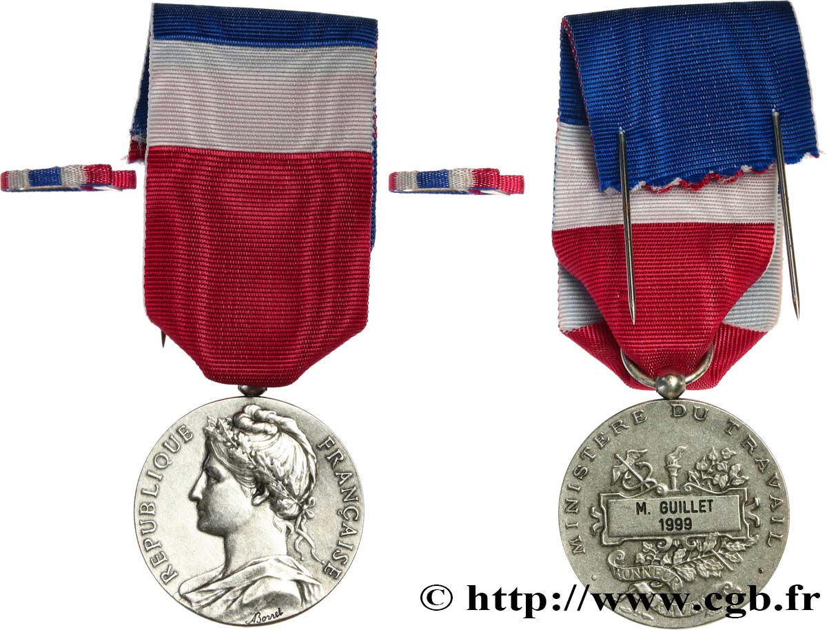 CINQUIÈME RÉPUBLIQUE Médaille d’honneur du travail TTB+