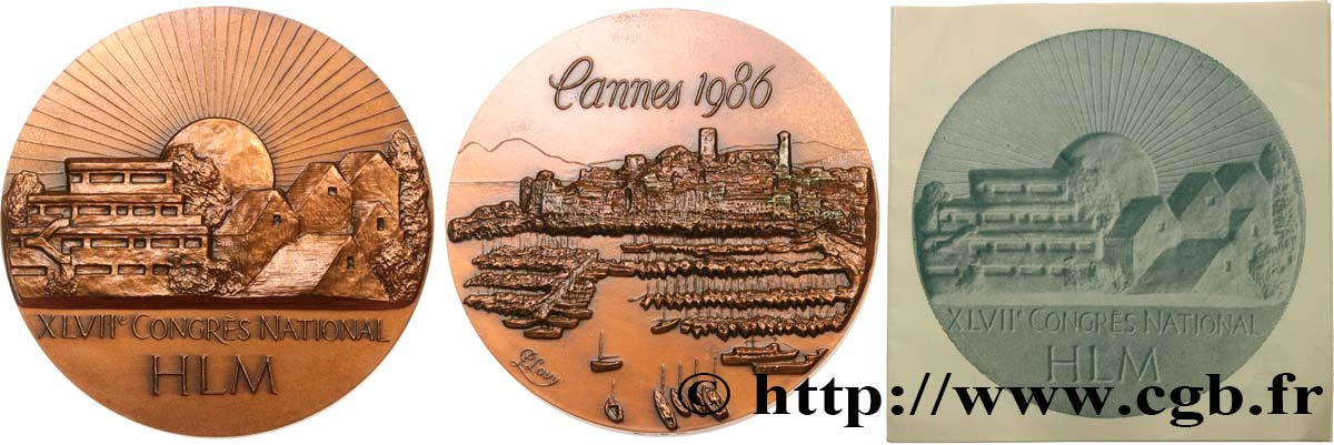 QUINTA REPUBBLICA FRANCESE Médaille, XLVIIe Congrès National HLM SPL