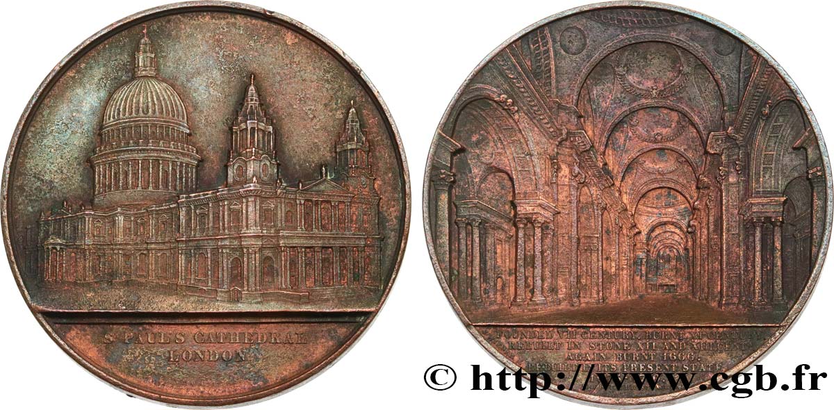 CHURCHES Médaille, Cathédrale Saint Paul de Londres MBC
