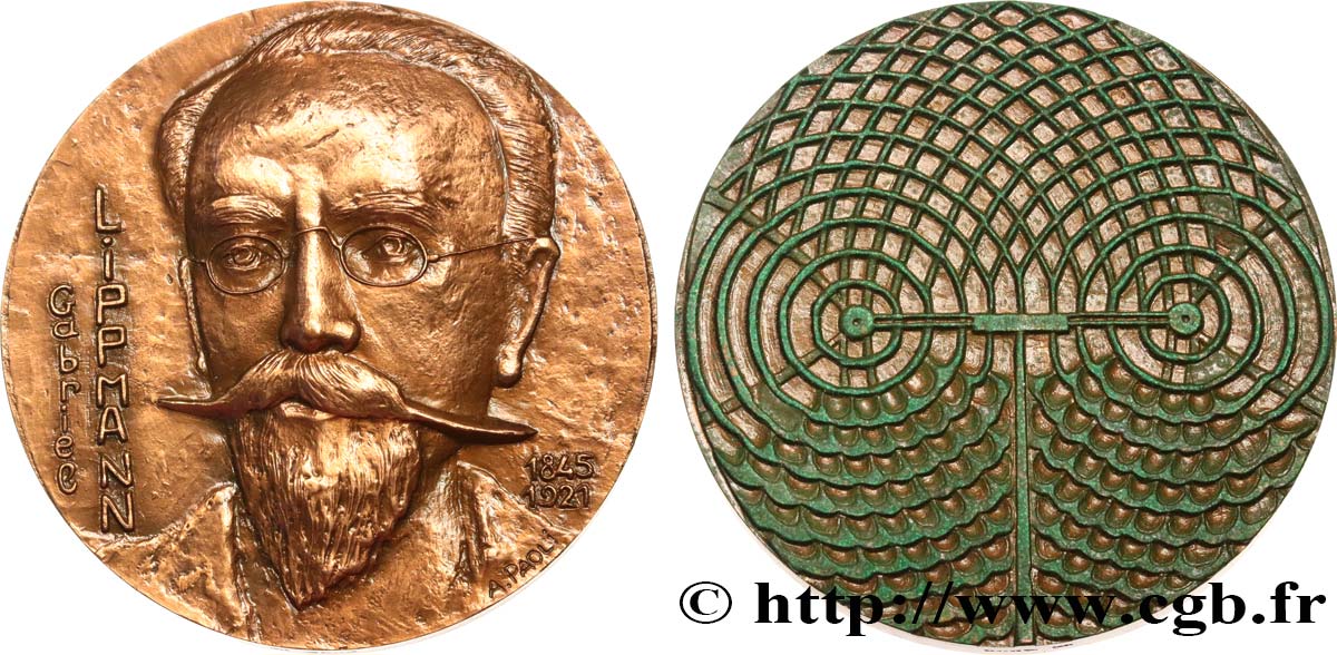 SCIENCES & SCIENTIFIQUES Médaille, Gabriel Lippmann AU