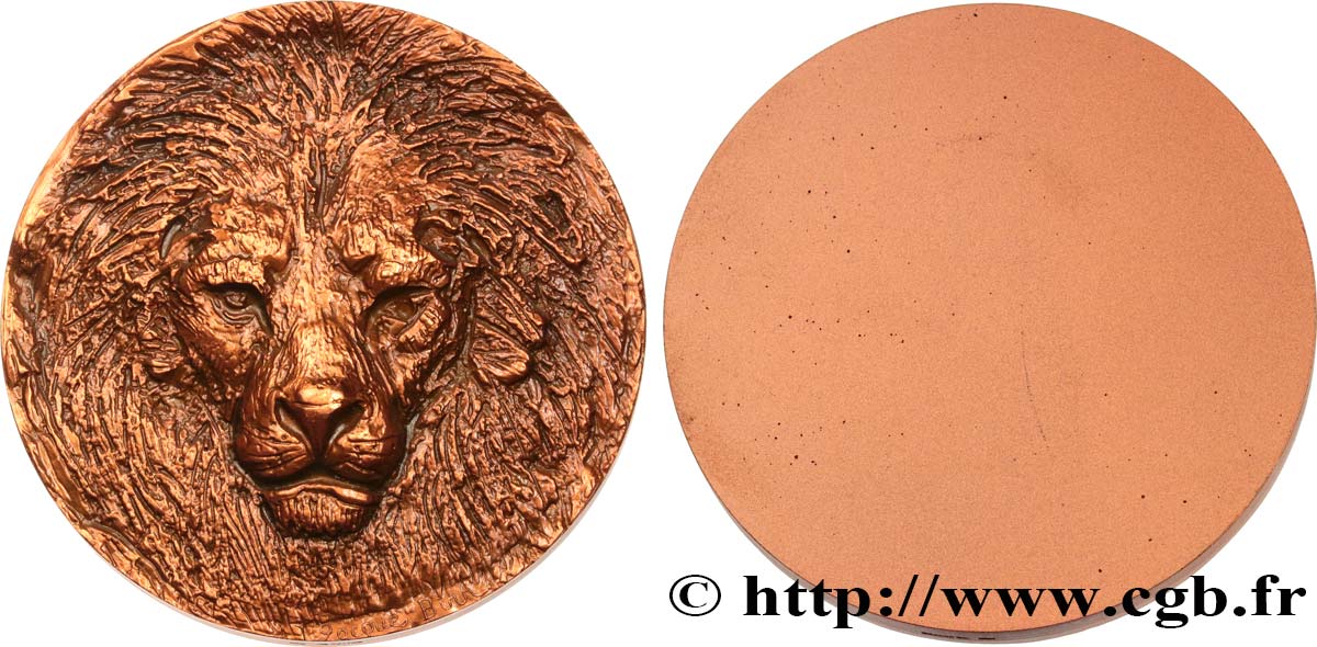 V REPUBLIC Médaille, le Lion AU