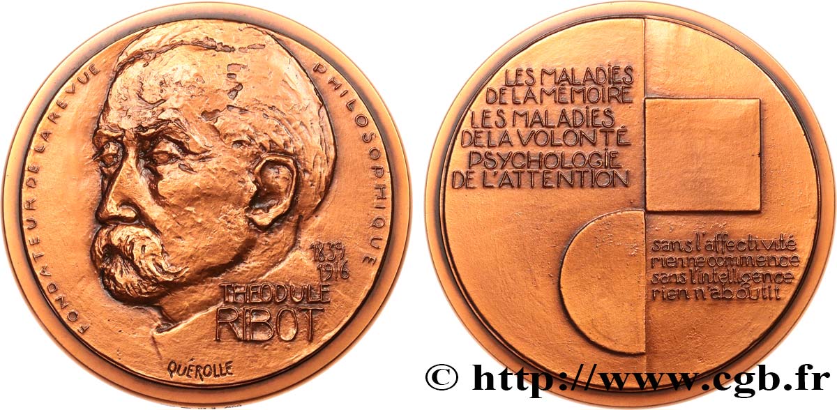 SCIENCES & SCIENTIFIQUES Médaille, Théodule Ribot EBC