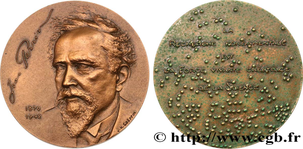 SCIENCES & SCIENTIFIQUES Médaille, Jean Perrin AU/AU